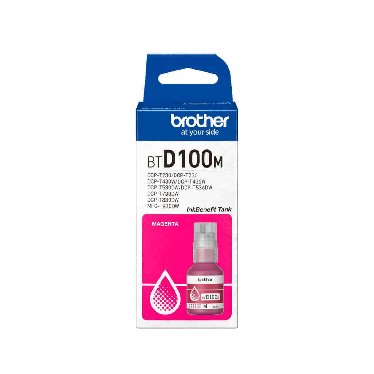 Tinta Brother BTD100M BT-D100 Magenta | DCP-T230 DCP-T430W DCP-T530DW DCP-T730DW | Original 48.8ml