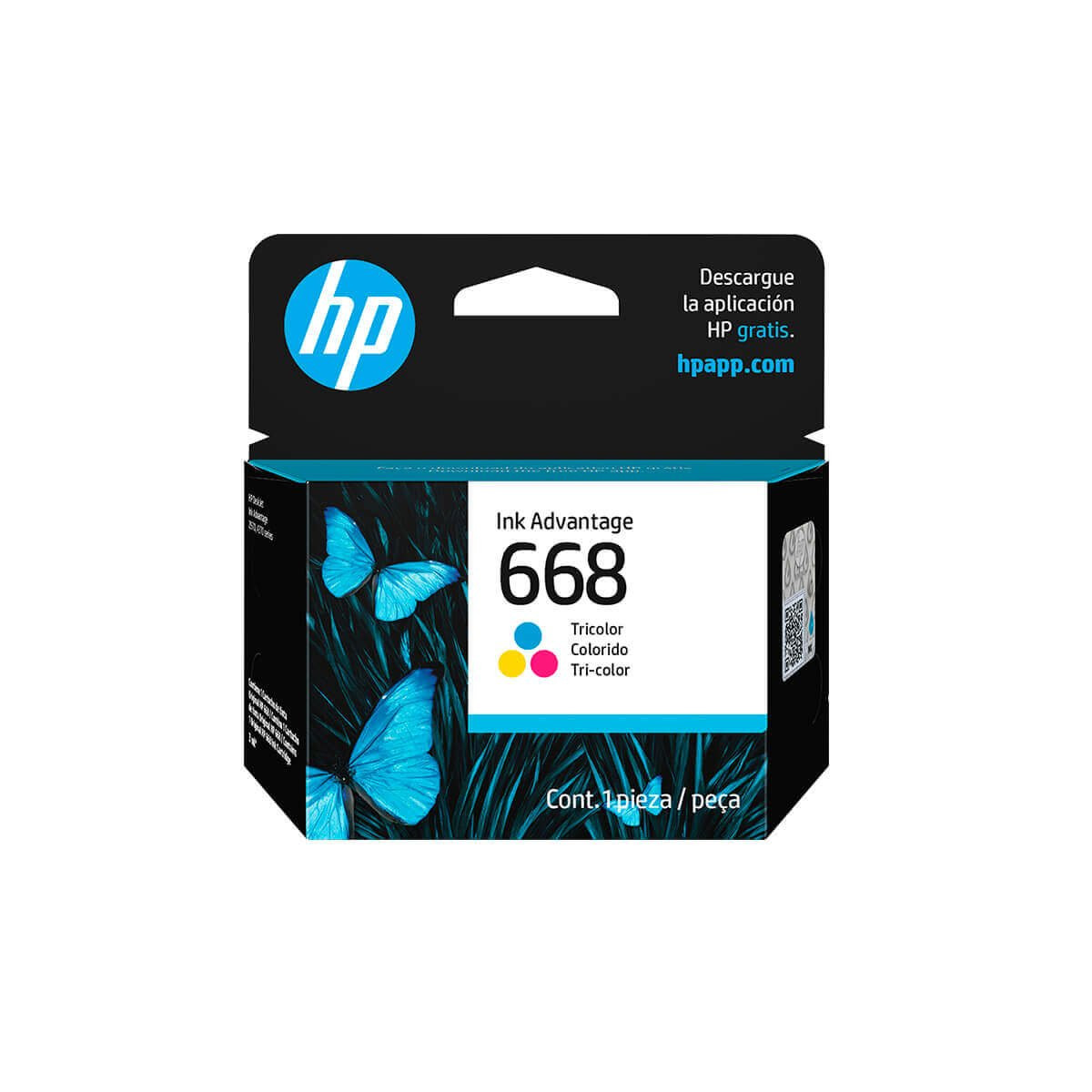 Cartucho de Tinta HP 668 Color 7FP36VL 7FP36V | Deskjet Ink Advantage 2970 4370 | Original