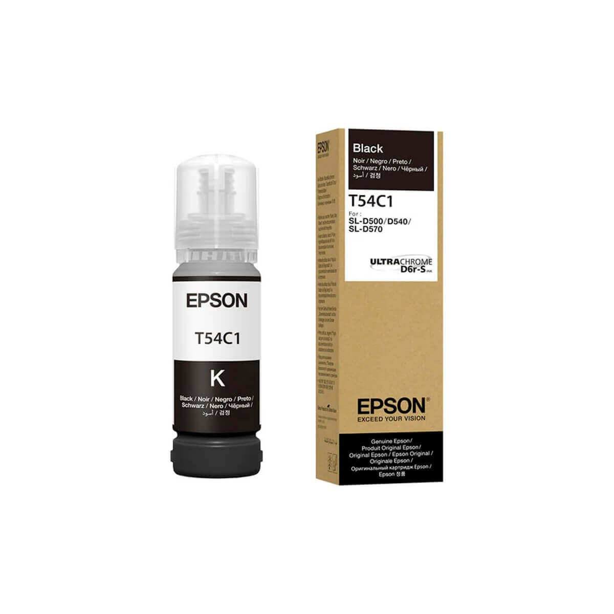 Tinta Epson T54C120 T54C UltraChrome D6r-S Preto | SureLab D570 | Original 70ml
