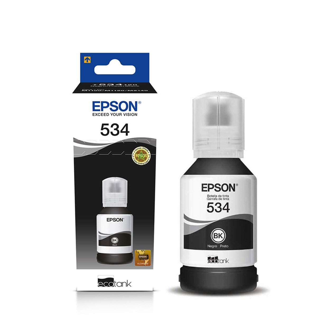 Tinta Epson T534120 Preto | M1120 M3180 M2170 M1180 M-3180 M-1120 M-2170 M-1180 | Original 120ml