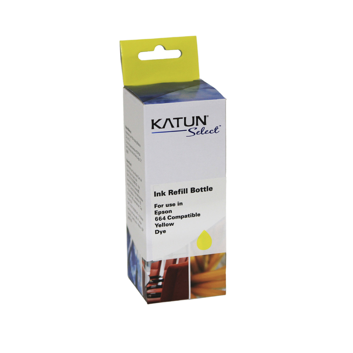 Tinta Compatível com Epson T664 T664420 Amarelo | L355 L365 L555 L455 L475 L395 | Katun Select 100ml