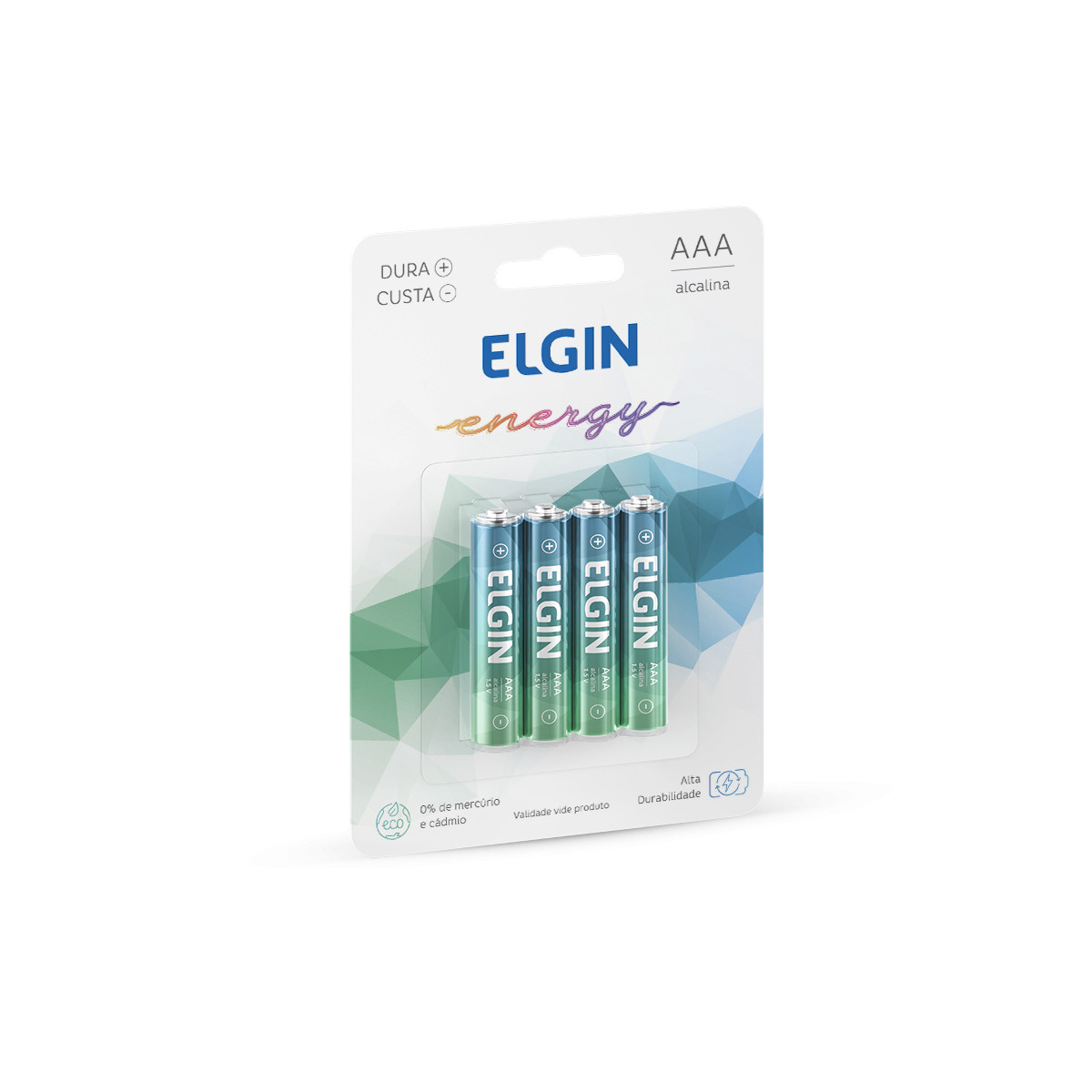 Pilhas Alcalinas Energy AAA 1.5V | 4 Unidades | Elgin