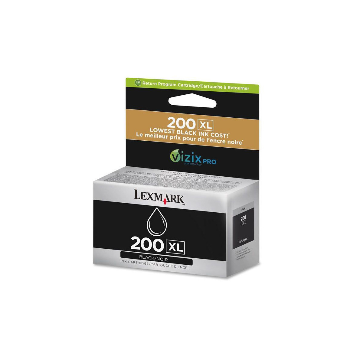Cartucho de Tinta Lexmark 200XL 14L0174 Preto | Pro 5500 Pro 5500T Pro 4000 | Original 82,5ml