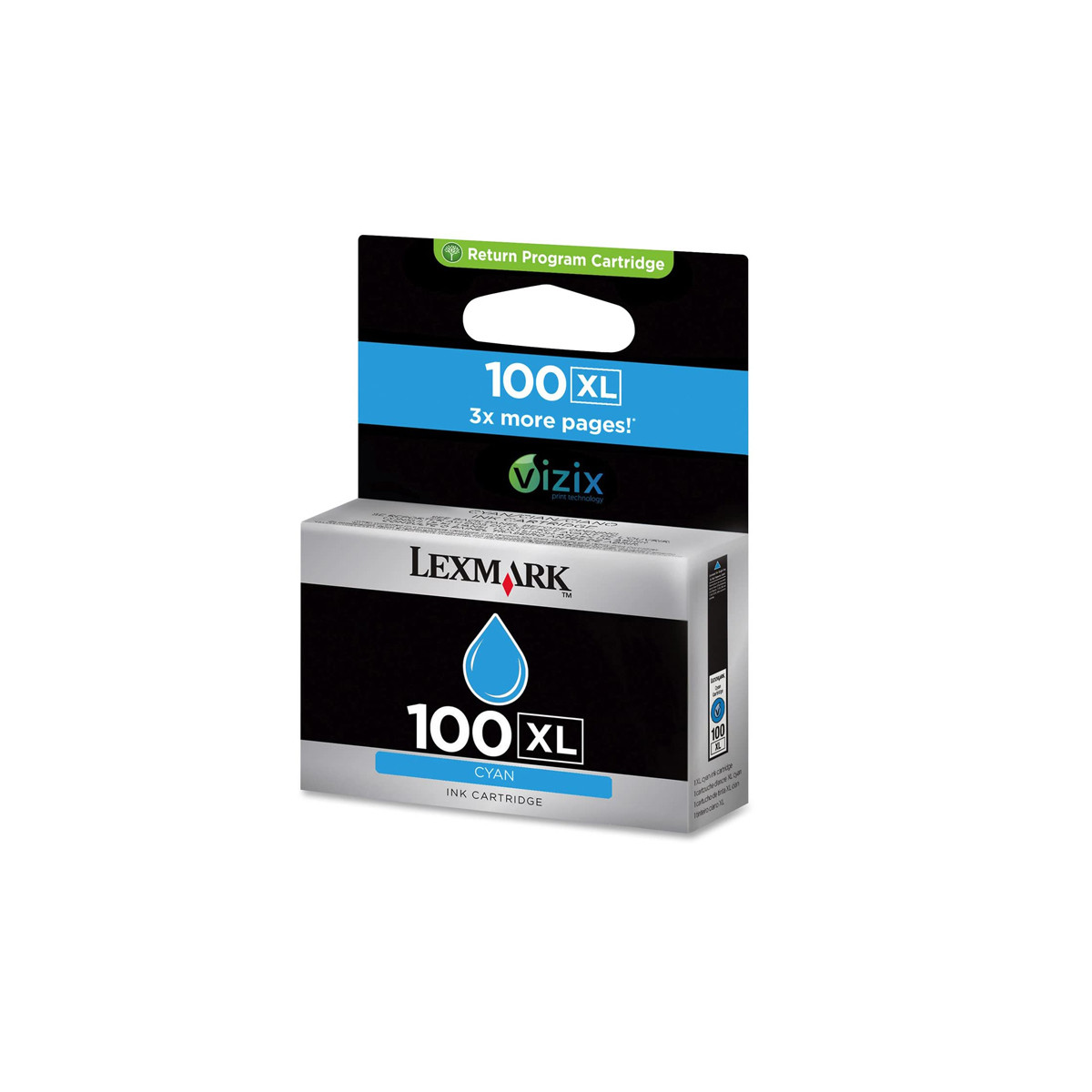 Cartucho de Tinta Lexmark 100XL 14N1069 Ciano | 901 705 905 205 709 209 S815 | Original 10,6ml