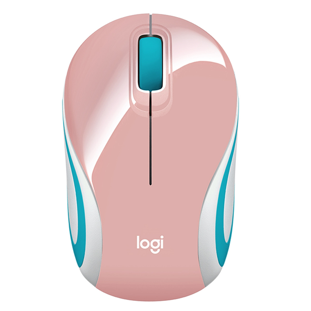 Mouse Wireless Sem Fio Mini USB Óptico Logitech M187 910-005364 | Rosa