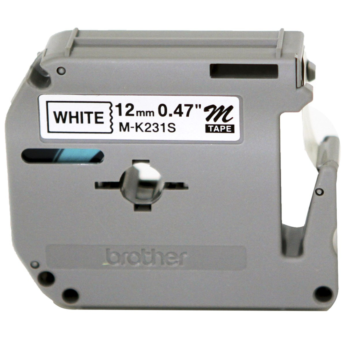 Fita Rotulador Brother 12mm M231 Preto/Branco | Original