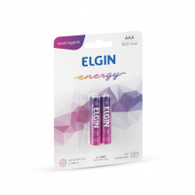 Pilhas Recarregáveis AAA 900 MAH 82168 | 2 Unidades | Elgin