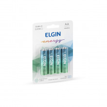 Pilhas Alcalinas Energy AA | 4 Unidades | Elgin
