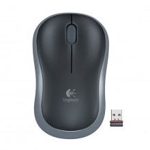 Mouse Wireless Sem Fio Mini USB Óptico Logitech M185 910-003243 | Cinza