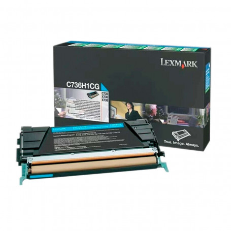 Toner Lexmark C736H1CG Ciano | X736DE X738DE X738DTE C736DN | Original 10k