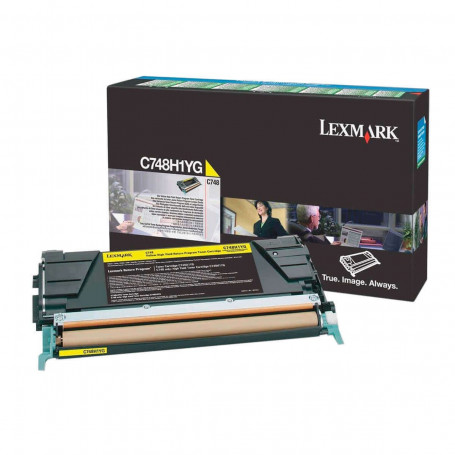 Toner Lexmark C748H1YG Amarelo | X748DTE C748DE X748DE | Original 10k