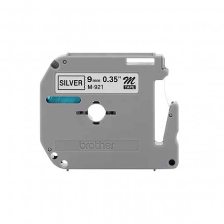 Fita Rotulador Brother 9mm M-921 M921 Preto/Prata | Original