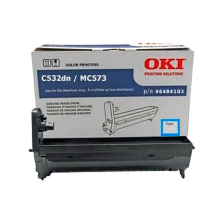 Cartucho de Cilindro Okidata C532 C542 MC573 MC573 Ciano 46484103 | Original 30k