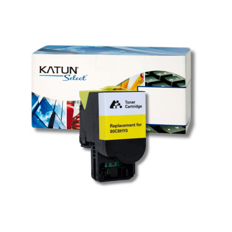 Toner Compatível com Lexmark CX410DE CX410DTE CX510DE CX510DHE Amarelo| 80C8HY0 | Katun Select 3k