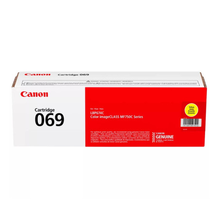 Toner Canon 069 5091C001AA Amarelo | MF751 MF752 MF753 MF754 LBP674 | Original 1.9k