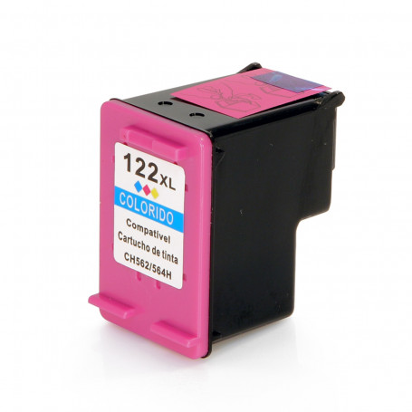 Cartucho de Tinta Compatível com HP 122XL 122 CH564HB Colorido 13ml