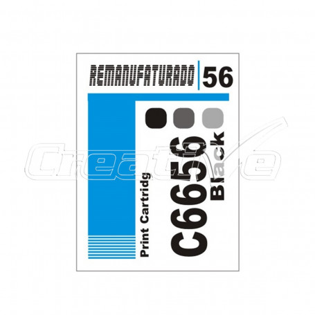 Etiqueta para Cartucho HP 56 | C6656 | 10 unidades