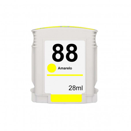 Cartucho de Tinta Compatível com HP 88 88XL Amarelo C9393A C9393AL C9393AE | K550 K8600 K5400 28ml