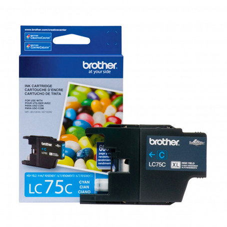 Cartucho de Tinta Brother LC-75C LC-75 Ciano | MFC-J430W MFC-J6710DW MFC-J6510DW | Original 7ml
