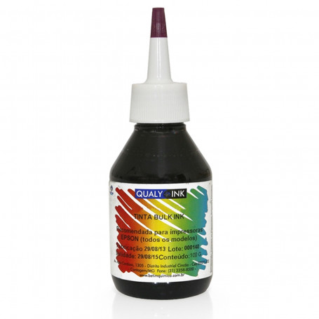 Tinta Epson T664120 Preto Corante | L355 L365 L375 L555 L200 L455 Com Bico Aplicador Qualy Ink 100g