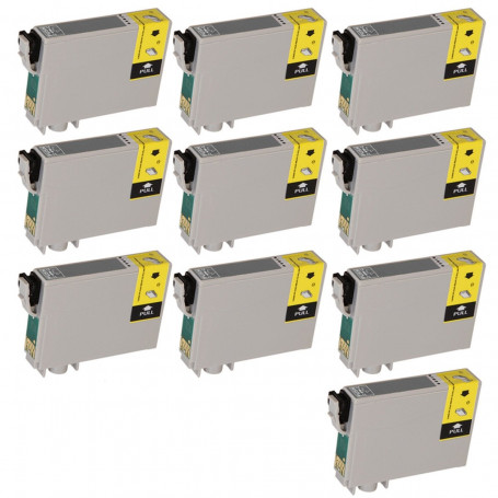 Kit 10 Cartucho de Tinta Compatível com Epson T073120 T073 73N Preto T10 T20 TX200 TX209 CX7300 12ml