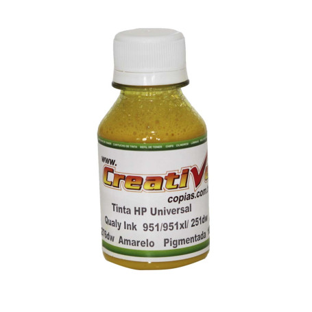 Tinta HP Pigmentada Amarelo Universal | Qualy Ink 100g