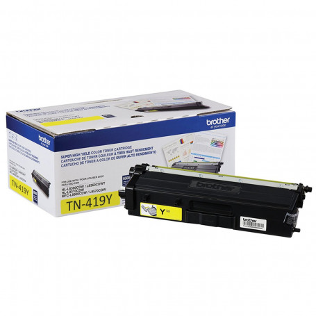 Toner Brother TN-419Y Amarelo | HL-L8360CDW MFC-L8610CDW MFC-L8900CDW MFC-L9570CDW | Original 9k