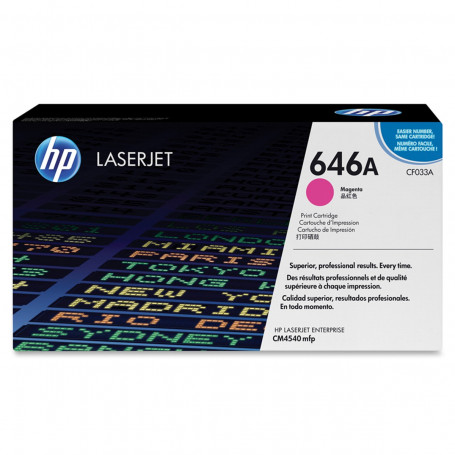 Toner HP CF033A 646A Magenta | CM4540 CM4540F CM4540FSKM | Original 12.5k