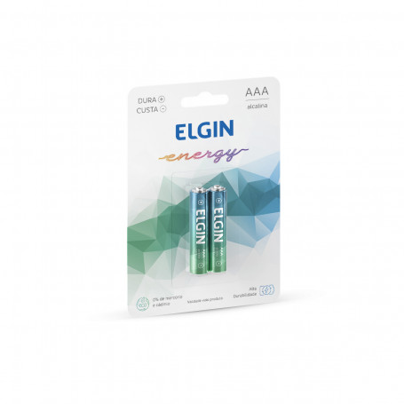 Pilhas Alcalinas Energy AAA 1.5V | 2 Unidades | Elgin