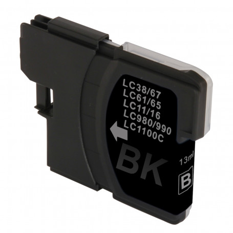 Cartucho de Tinta Compatível com Brother LC-61BK LC-61 Preto | MFC-250C DCP-6690CW MFC-5490CN 16ml