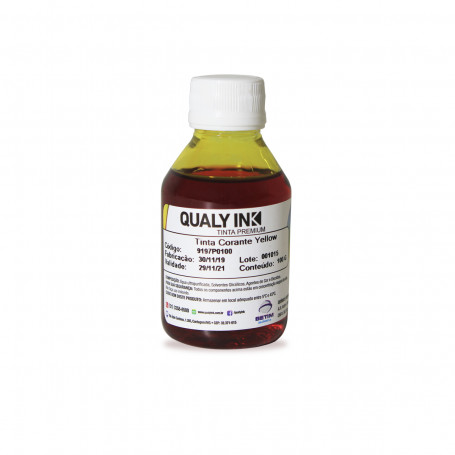 Tinta Brother Universal Corante Amarelo YC2B-1176 | Com Bico Aplicador | Qualy Ink 100g