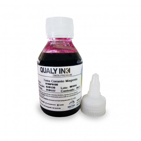 Tinta Brother Universal Corante Magenta MC2B-1174 | Com Bico Aplicador | Qualy Ink 100g