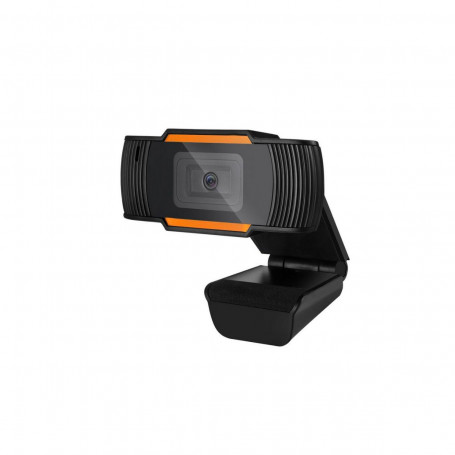 Webcam BrazilPC V5 HD 720p | Com Microfone | Preto e Laranja