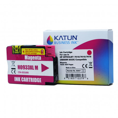 Cartucho de Tinta Compatível com HP 933XL Magenta CN055AN | Officejet 7110 7612 | Katun Business Ink