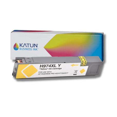 Cartucho de Tinta Compatível com HP 974XL L0S05AL Amarelo | 452DN 477DW 552DW | Katun Business Ink