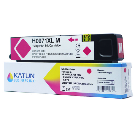 Cartucho de Tinta Compatível com HP 971XL CN627AM Magenta | X476DW X451DW | Katun Business Ink