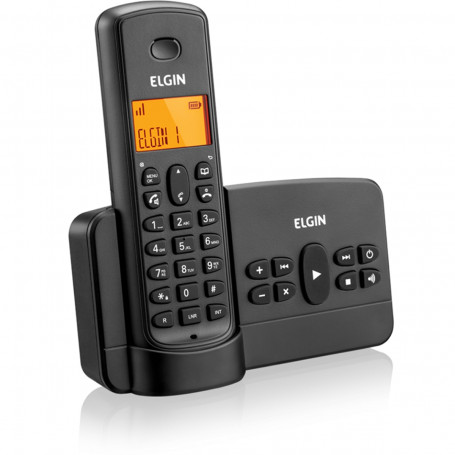 Telefone Sem Fio Elgin TSF 800SE com Secretária Eletrônica ID e Viva Voz | Preto