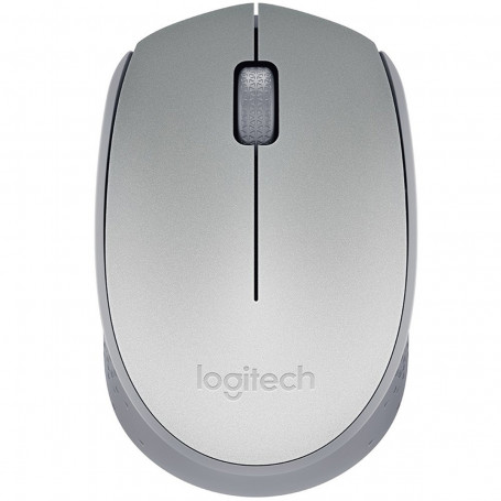 Mouse Wireless Sem Fio Mini USB Óptico Logitech M170 910-005334 | Prata