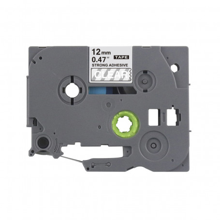 Fita Rotulador Brother 12mm TZE-S135 TZES135 Branco/Transparente | Compatível