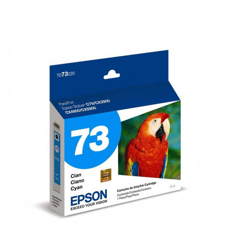 Cartucho de Tinta Epson T073220 T073 73N | Ciano T30 T33 TX300F T20 | Original 5ml