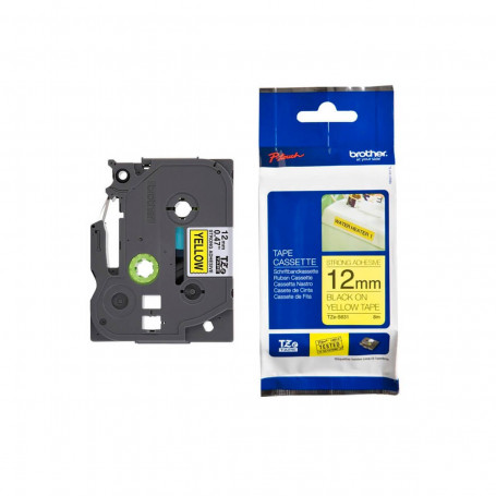 Fita Rotulador Brother 12mm TZE-S631 TZES631 Preto/Amarelo | Original