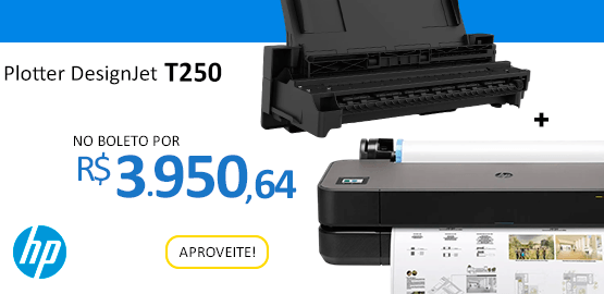 Plotter HP DesignJet T250 5HB06A | 610mm"t1"thttps://www.creativecopias.com.br/plotter-hp-designjet-t250-5hb06a-55hb06d-bandeja-de-alimentacao-de-papel-610mm-24.html